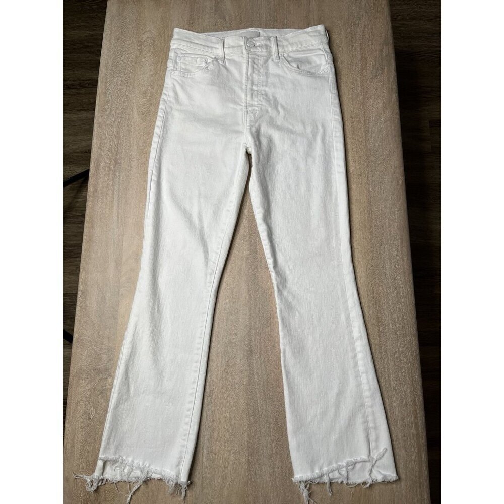 MOTHER The Insider Crop Step Fray in Fairest of Them All White Size 26 - Picture 3 of 12